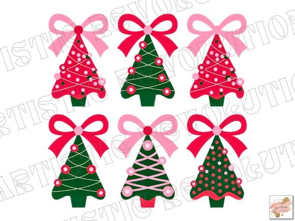 Christmas Coquette Bow: Festive Charm for Your Designs