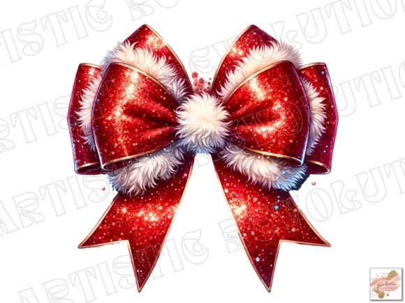 Coquette Christmas Bow PNG: Festive Elegance for Your Designs