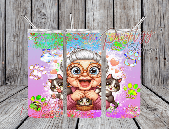 Crazy Cat Lady-Grandma 20oz Tumbler Wrap: A Crafter's Companion
