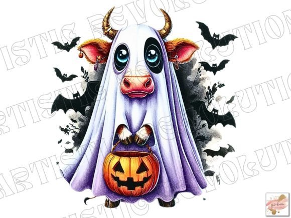 Cute Cow Ghost PNG: The Halloween Design Asset You Didn't Know You Needed