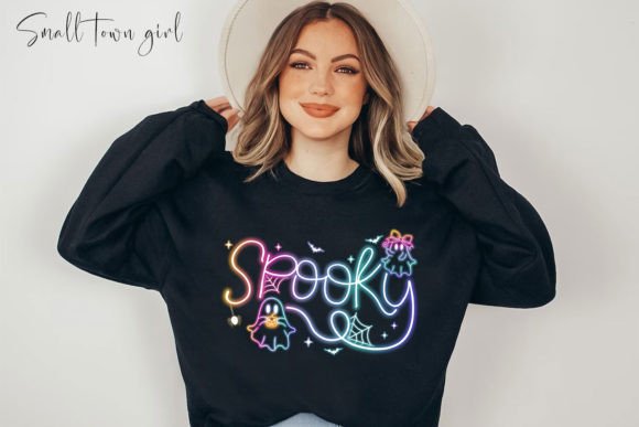 Cute Halloween Neon Spooky Ghost Png: Your Glow-Up Design Asset