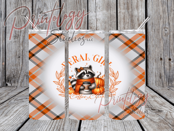 Feral Girl Coffee Club 20oz Tumbler Wrap: Bold Design for Your Brand