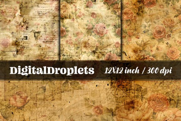 Floral Books Vol.2: Vintage Paper Textures for Creators