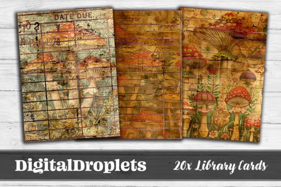 Mushroom Library Cards Vol.11: Vintage Charm for Modern Projects