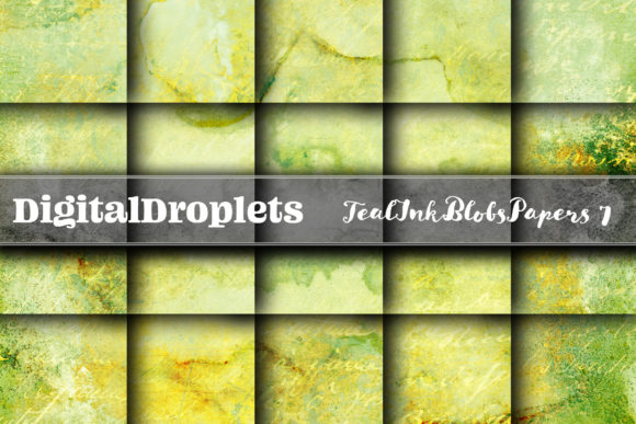 Teal Ink Blobs Vol. 7 | A Collection for Modern Creators
